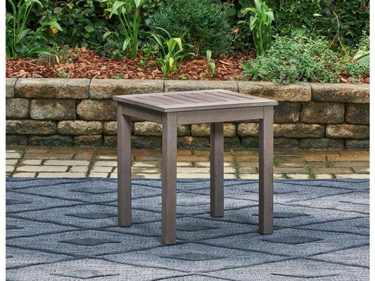 Signature Design by Ashley - Hillside Barn Outdoor Square End Table in Gray/Brown - P564-702 veiw 2