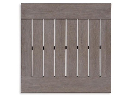 Signature Design by Ashley - Hillside Barn Outdoor Square End Table in Gray/Brown - P564-702 veiw 4