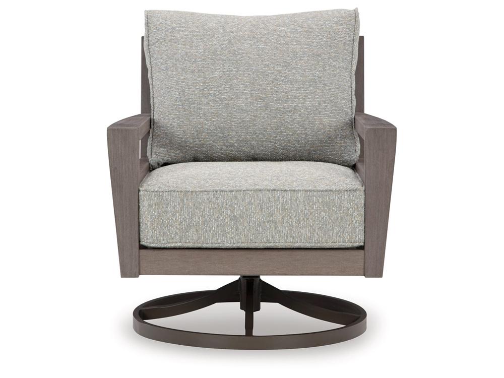 Signature Design by Ashley - Hillside Barn Outdoor Swivel Lounge W/ Cushion in Gray/Brown - P564-821 veiw 1