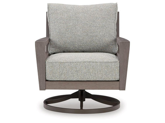 Signature Design by Ashley - Hillside Barn Outdoor Swivel Lounge W/ Cushion in Gray/Brown - P564-821 veiw 1