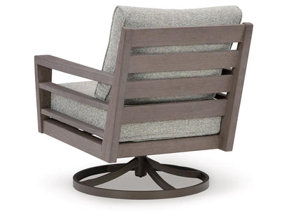 Signature Design by Ashley - Hillside Barn Outdoor Swivel Lounge W/ Cushion in Gray/Brown - P564-821 veiw 3