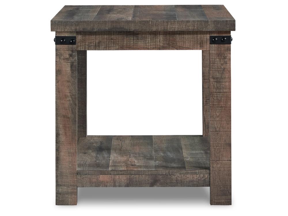 Signature Design by Ashley - Hollum Square End Table in Rustic Brown - T466-2 veiw 1