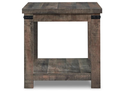 Signature Design by Ashley - Hollum Square End Table in Rustic Brown - T466-2 veiw 1