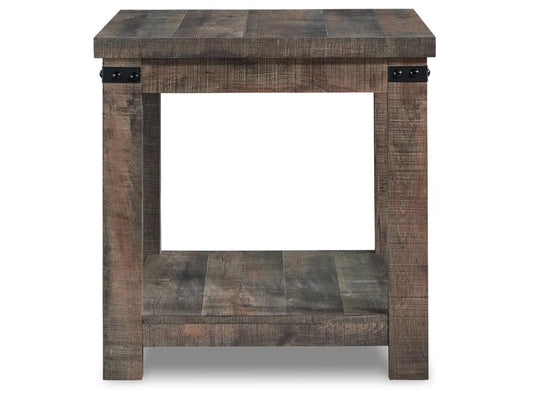 Signature Design by Ashley - Hollum Square End Table in Rustic Brown - T466-2 veiw 1
