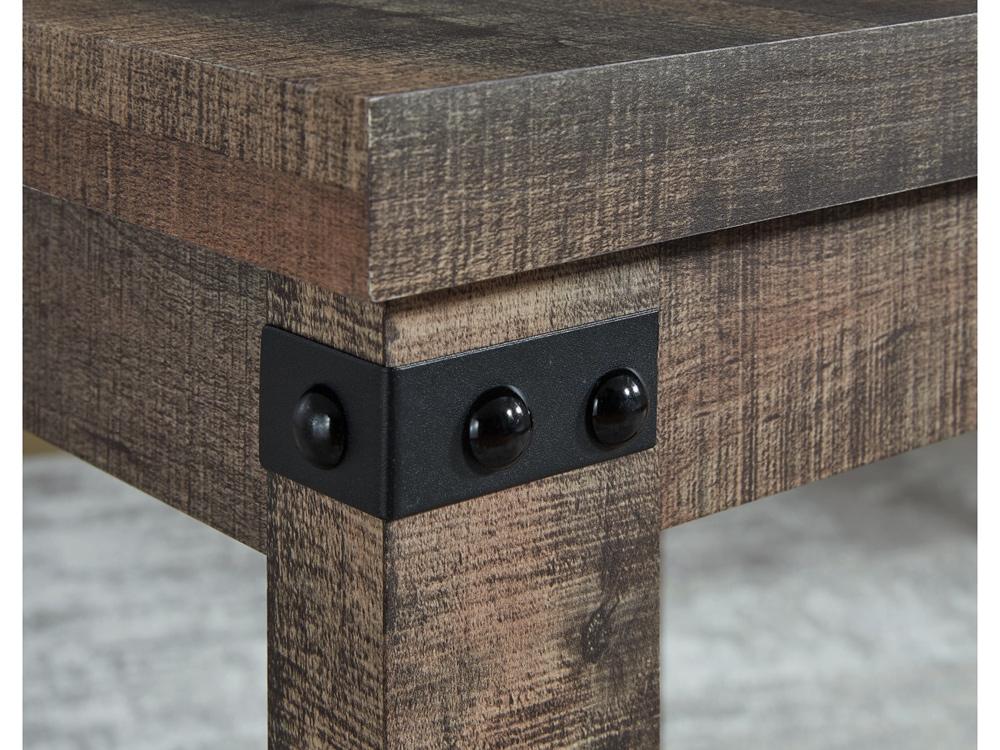 Signature Design by Ashley - Hollum Square End Table in Rustic Brown - T466-2 veiw 4