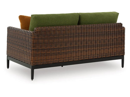 Signature Design by Ashley - Horizon Hall Outdoor Loveseat W/Cushion in Brown - P572-835 veiw 3