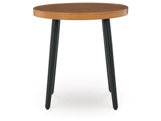 Signature Design by Ashley - Horizon Hall Outdoor Round End Table in Brown - P572-706 veiw 1