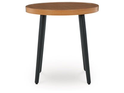 Signature Design by Ashley - Horizon Hall Outdoor Round End Table in Brown - P572-706 veiw 3