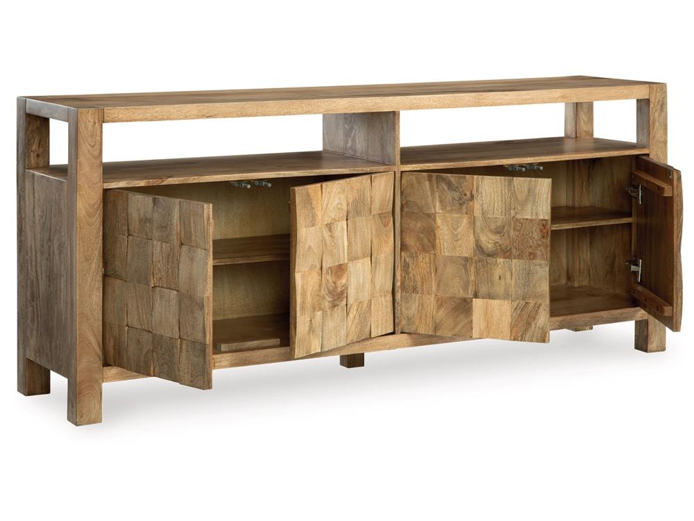 Signature Design by Ashley - Hudwick Accent Cabinet in Natural Brown - A4000672 veiw 3