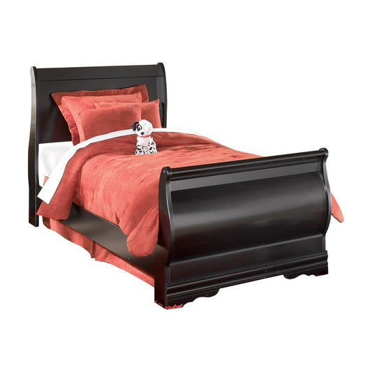 Signature Design by Ashley - Huey Vineyard Twin Sleigh Bed in Black veiw 1