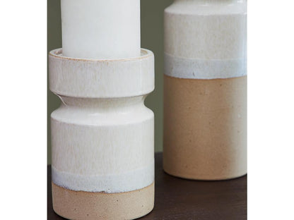 Signature Design by Ashley - Hurston Candle Holder (Set of 3) in Ivory/Brown - A2000583 veiw 4