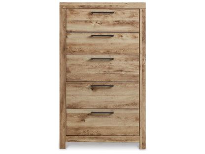 Signature Design by Ashley - Hyanna Five Drawer Chest in Tan - B1050-46 veiw 1