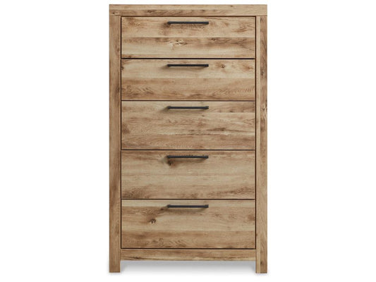Signature Design by Ashley - Hyanna Five Drawer Chest in Tan - B1050-46 veiw 1