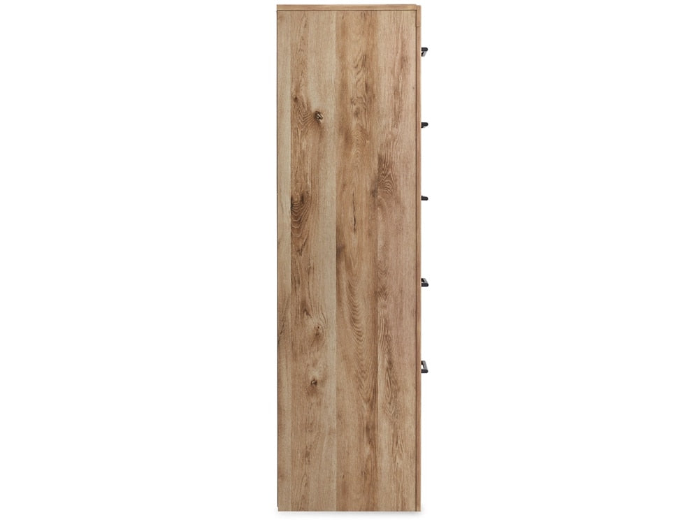 Signature Design by Ashley - Hyanna Five Drawer Chest in Tan - B1050-46 veiw 4
