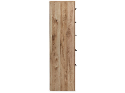 Signature Design by Ashley - Hyanna Five Drawer Chest in Tan - B1050-46 veiw 4