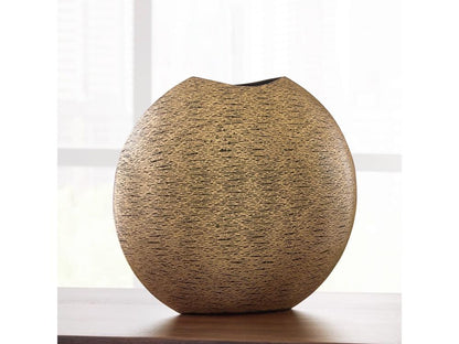Signature Design by Ashley - Iansboro Vase in Antique Gold Finish - A2000696 veiw 2