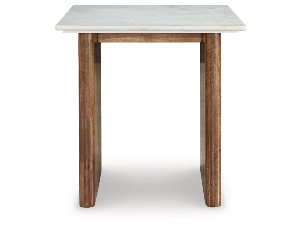 Signature Design by Ashley - Isanti Rectangular End Table in Light Brown/White - T662-3 veiw 1