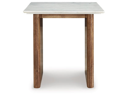 Signature Design by Ashley - Isanti Rectangular End Table in Light Brown/White - T662-3 veiw 1