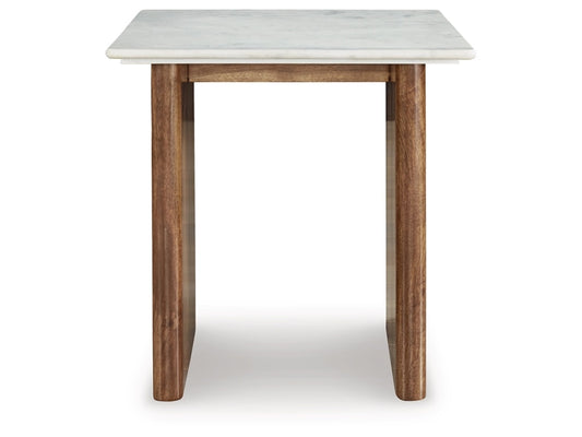 Signature Design by Ashley - Isanti Rectangular End Table in Light Brown/White - T662-3 veiw 1