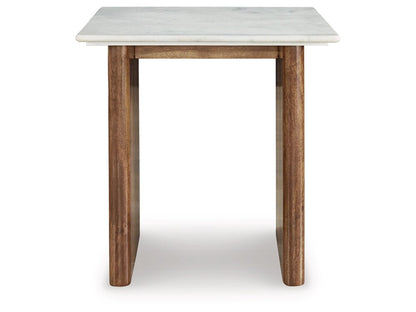 Signature Design by Ashley - Isanti Rectangular End Table in Light Brown/White - T662-3 veiw 3
