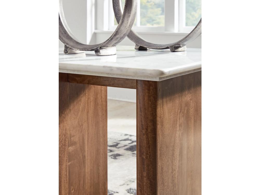 Signature Design by Ashley - Isanti Rectangular End Table in Light Brown/White - T662-3 veiw 4