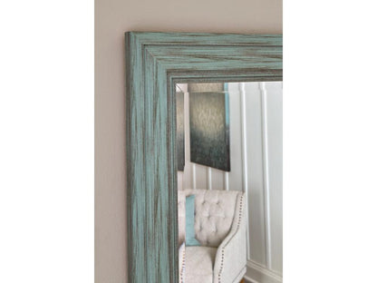 Signature Design by Ashley - Jacee Floor Mirror in Antique Teal - A8010221 veiw 3