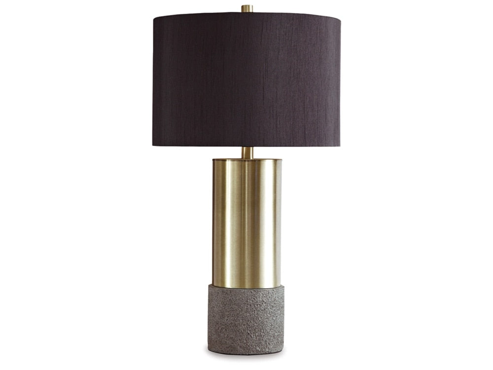Signature Design by Ashley - Jacek Metal Table Lamp in Gray/Brass Finish - L243164 veiw 3