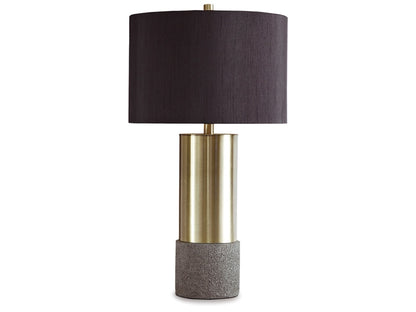 Signature Design by Ashley - Jacek Metal Table Lamp in Gray/Brass Finish - L243164 veiw 3