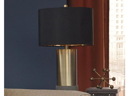 Signature Design by Ashley - Jacek Metal Table Lamp in Gray/Brass Finish - L243164 veiw 4