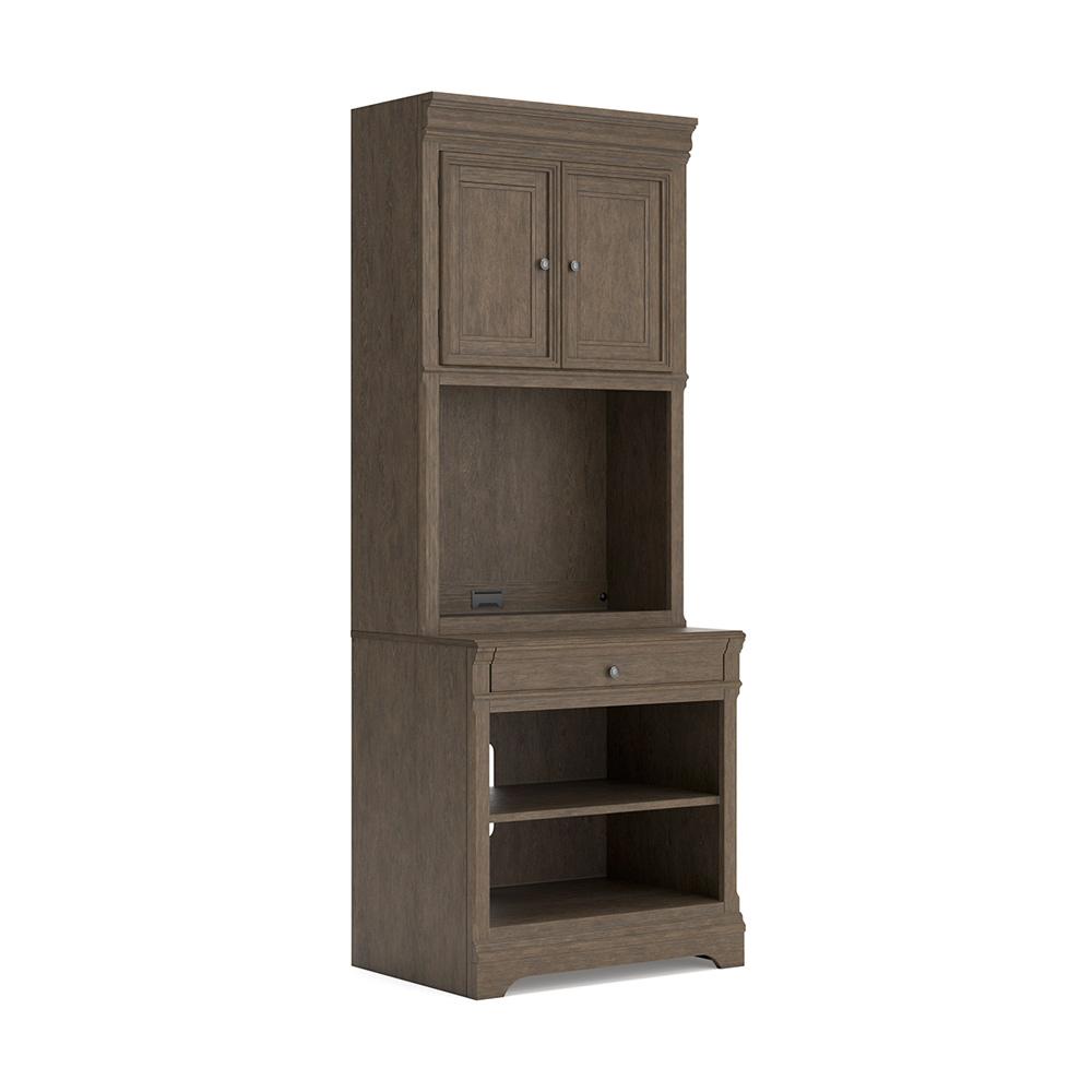 Signature Design by Ashley - Janismore Bookcase in Weathered Gray veiw 1