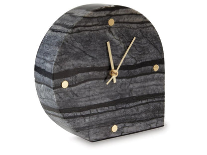 Signature Design by Ashley - Janmour Table Clock (Set of 2) in Black - A2000661 veiw 3