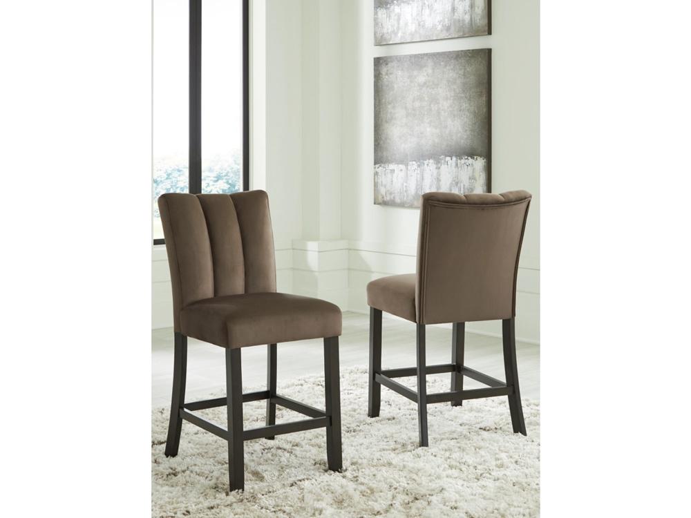 Signature Design by Ashley - Jazmore Upholstered Barstool (Set of 2) in Mocha - D581-124 veiw 2