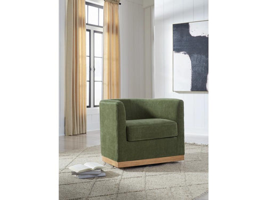 Signature Design by Ashley - Jersonlow Swivel Chair in Forest Green - A3000696 veiw 2