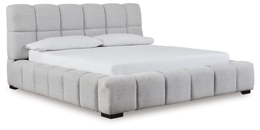 Signature Design by Ashley - Jesstean King Upholstered Bed in Light Gray veiw 1
