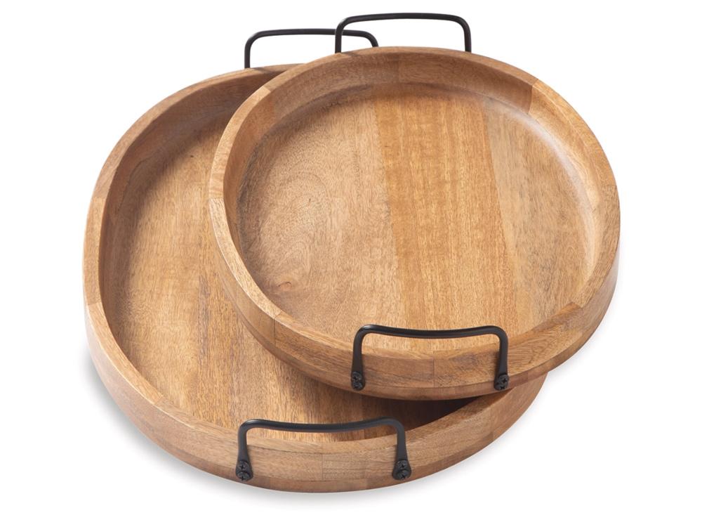 Signature Design by Ashley - Jocelyne Tray Set (Set of 2) in Brown/Black - A2000455 veiw 3