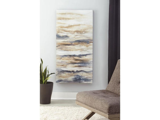 Signature Design by Ashley - Joely Wall Art in Blue/Tan - A8000277 veiw 2