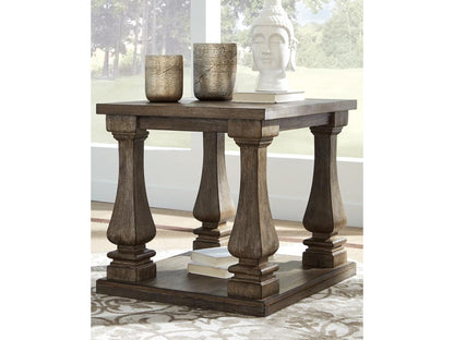 Signature Design by Ashley - Johnelle Rectangular End Table in Gray - T776-3 veiw 2