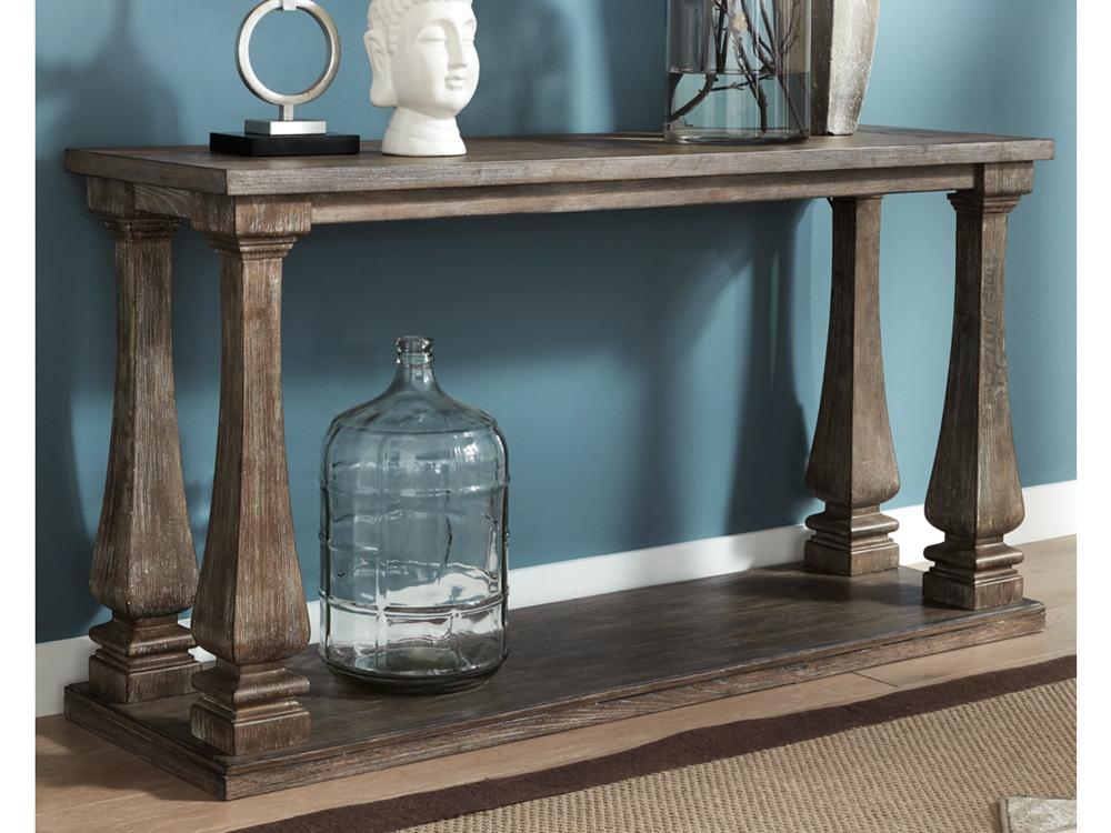 Signature Design by Ashley - Johnelle Sofa Table in Gray - T776-4 veiw 2