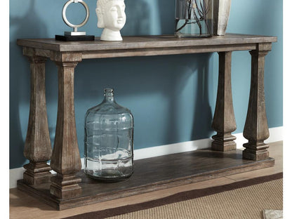 Signature Design by Ashley - Johnelle Sofa Table in Gray - T776-4 veiw 2