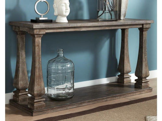 Signature Design by Ashley - Johnelle Sofa Table in Gray - T776-4 veiw 2