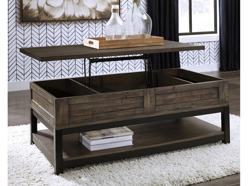 Signature Design by Ashley - Johurst Rect Lift Top Cocktail Table in Grayish Brown - T444-9 veiw 3