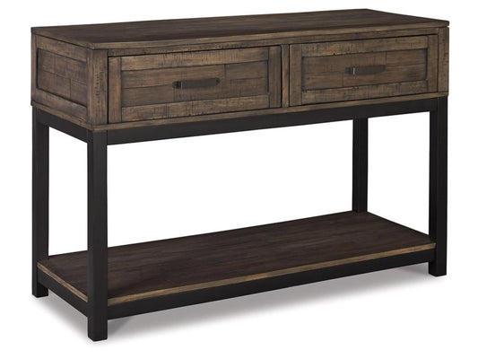 Signature Design by Ashley - Johurst Sofa Table in Grayish Brown - T444-4 veiw 1
