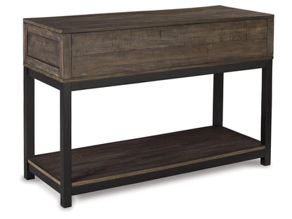 Signature Design by Ashley - Johurst Sofa Table in Grayish Brown - T444-4 veiw 3