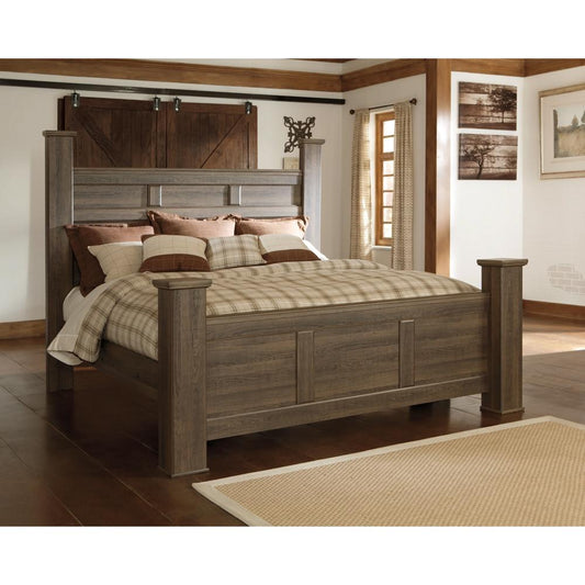 Signature Design by Ashley - Juararo California King Poster Bed in Dark Brown veiw 1