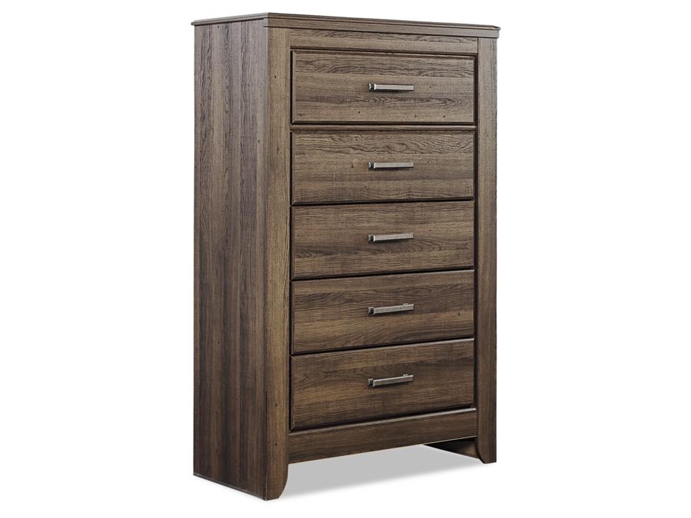 Signature Design by Ashley - Juararo Five Drawer Chest in Dark Brown - B251-46 veiw 1