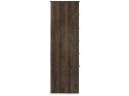 Signature Design by Ashley - Juararo Five Drawer Chest in Dark Brown - B251-46 veiw 4
