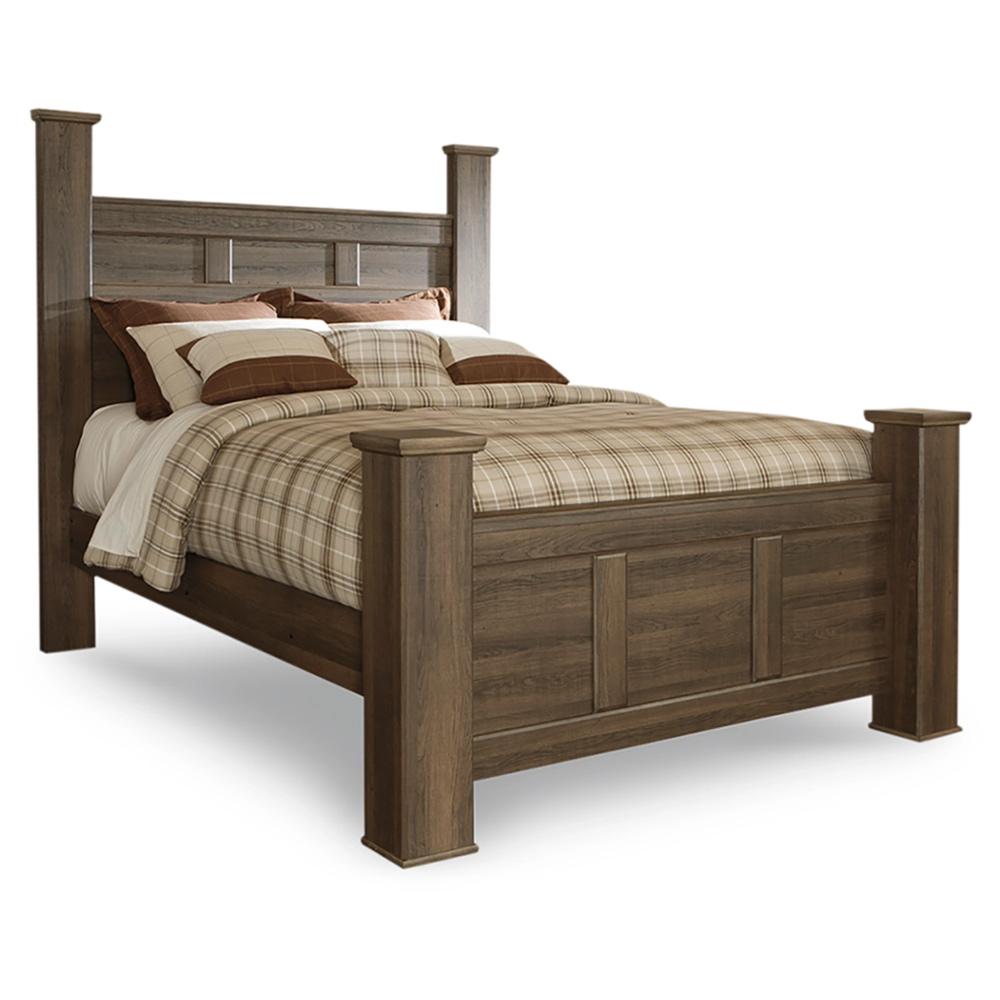 Signature Design by Ashley - Juararo Queen Poster Bed in Dark Brown veiw 1