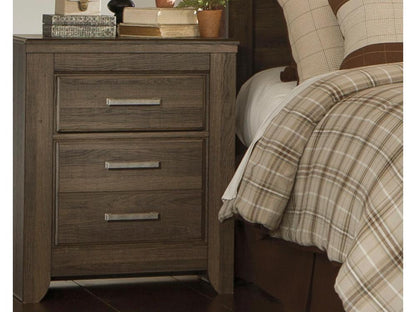 Signature Design by Ashley - Juararo Two Drawer Night Stand in Dark Brown - B251-92 veiw 2