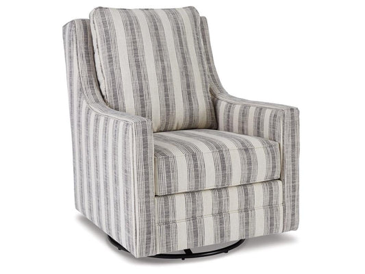Signature Design by Ashley - Kambria Swivel Glider Accent Chair in Ivory/Black - A3000207 veiw 1