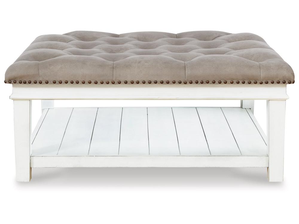 Signature Design by Ashley - Kanwyn UPH Ottoman Cocktail Table in Whitewash - T937-21 veiw 1